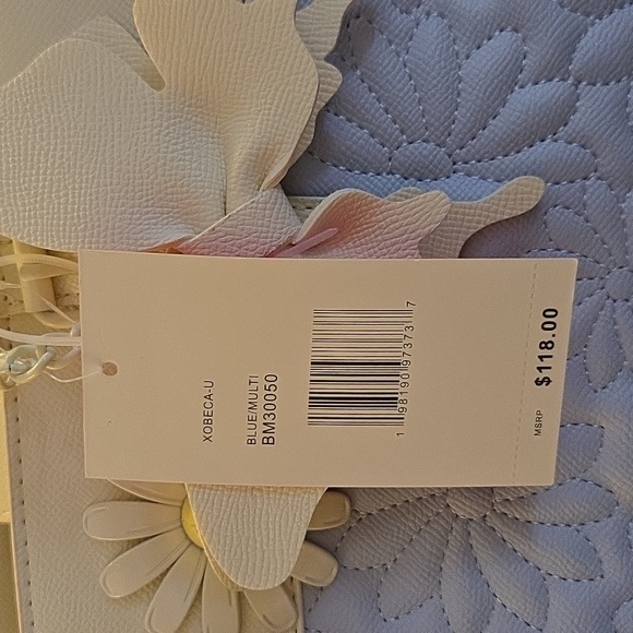 Betsey Johnson Blue Flower Tote - NWT - Picture 3 of 9